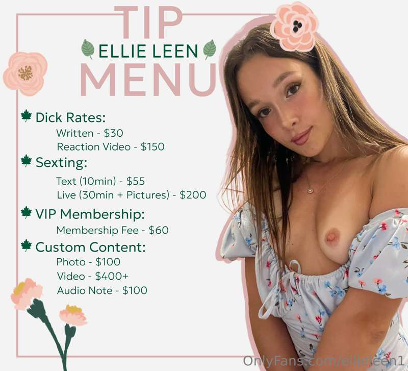 Here is my updated tip menu baby 🥰 Can I make something spec..
