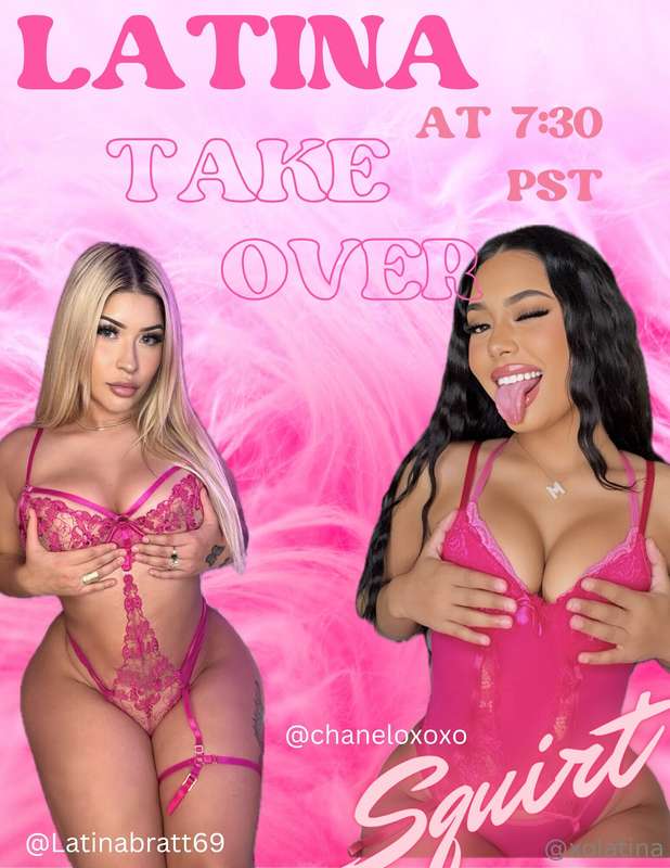 2 BADDIE LATINAS LIVE S3X  TONIGHT! 👩🏻👩🏼  STAY TUNED👩‍❤️‍💋‍👩..