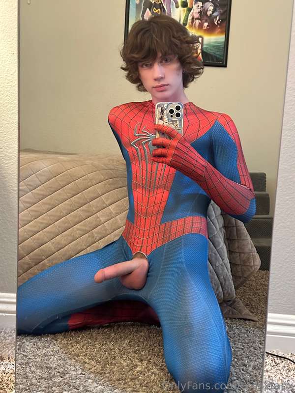 Peter Parker and his big web shooter is back. 💦 New jerk off.. 10