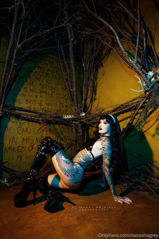 Natasha the Black Metal Nun! Which image is your favorite? T.. 2