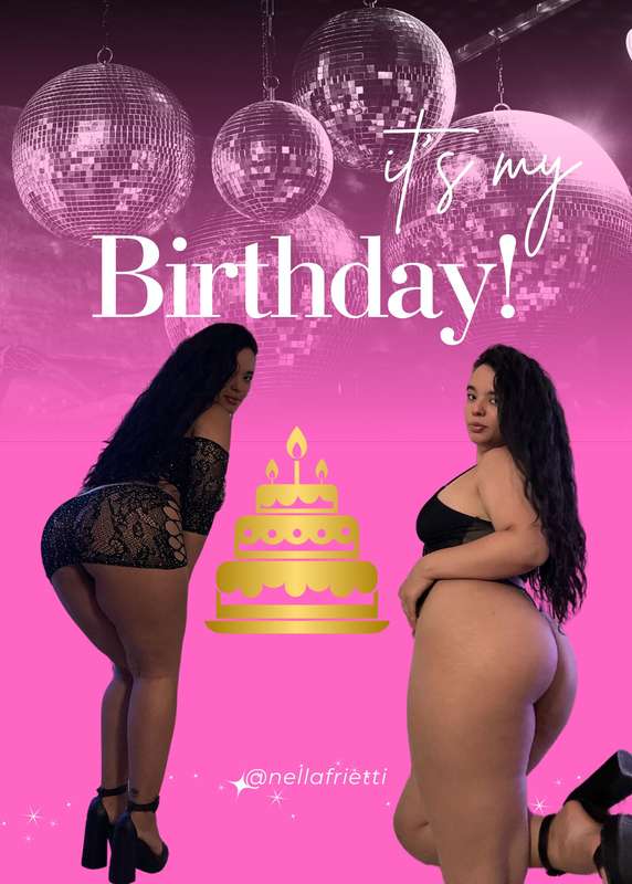 🎁🎁This month this great goddess with a huge ass, it's my bir..