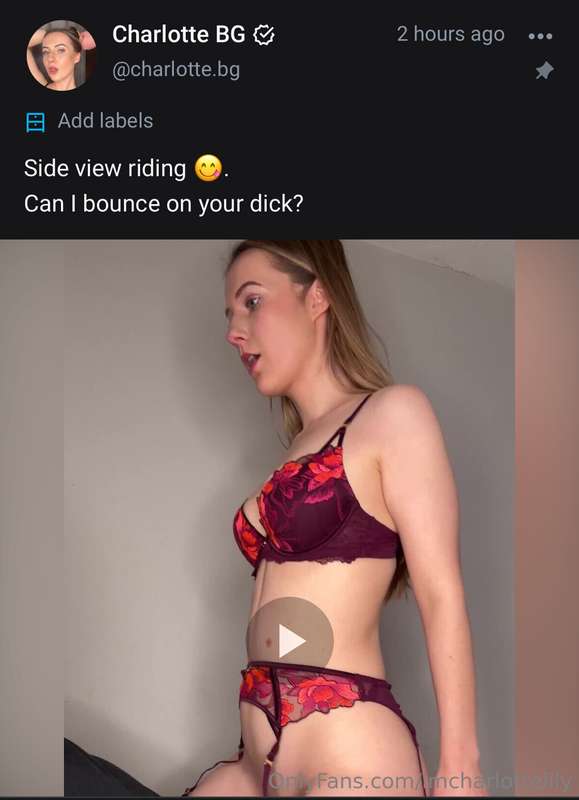 Just posted a side view riding sextape onto my BG profile. @..