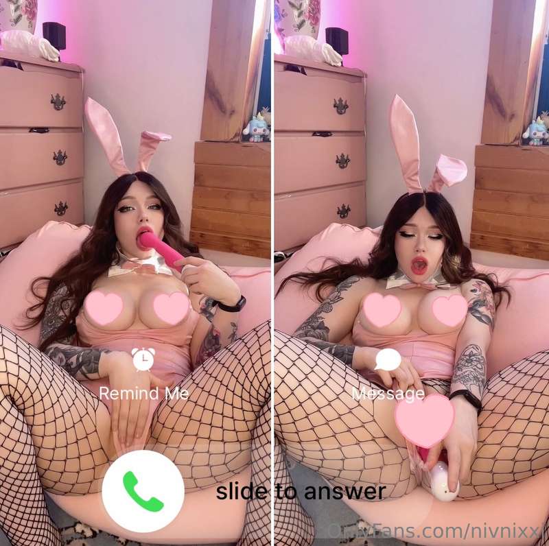 ur bunny gf got all dressed up for you this easter!!! i figu..