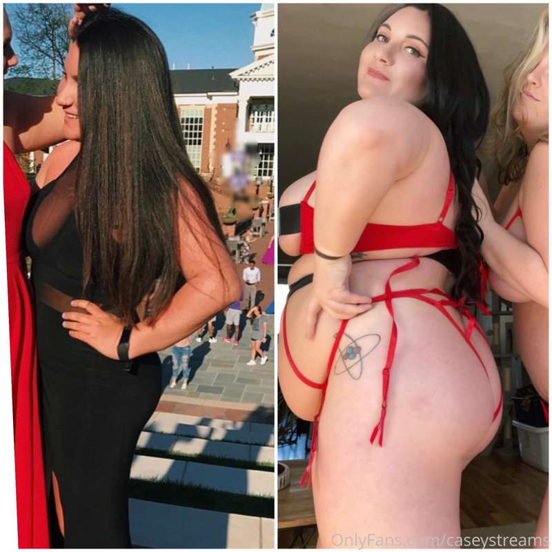 From sorority hottie to hot hefty hog 😎