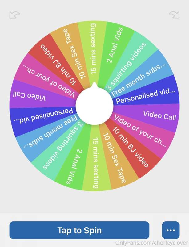 $10 for 1 spin or 3 for $20 💋