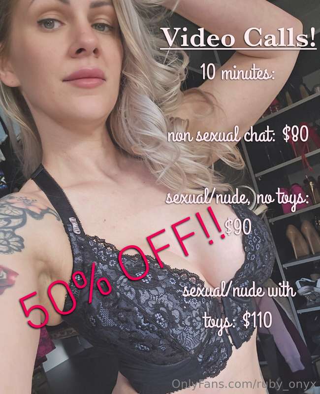 Video calls 50% OFF for one day ONLY!! 🔥🔥🔥Tomorrow, Wednesda..