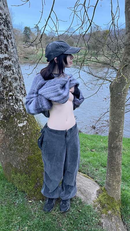 outside and risky 🌲🏕️ what would you do if you saw me outsid.. 2