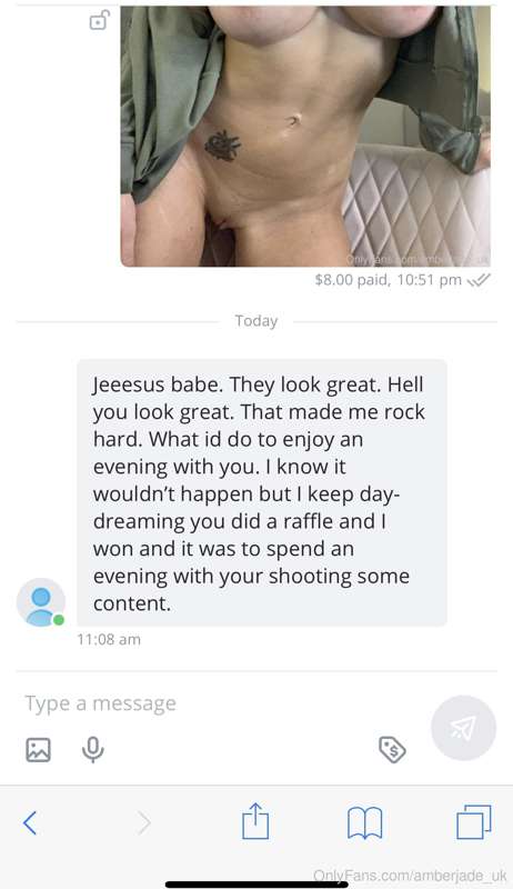 Love messages like this. So happy you guys like my new titti..