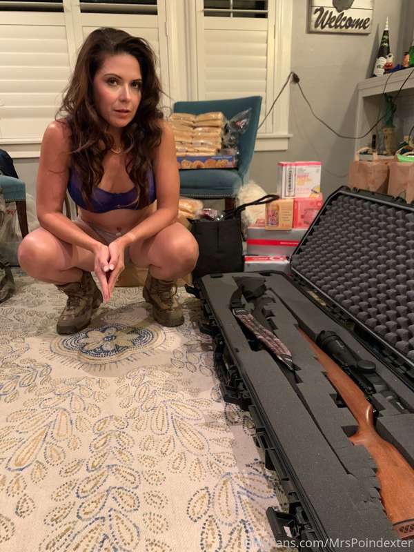 I am all packed.  Got all my grub, rifles, meat bag, boots, ..