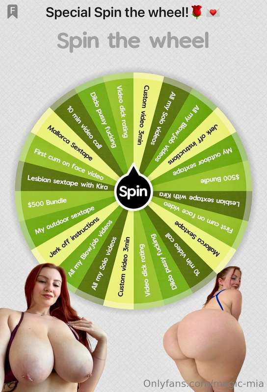 🍀SPIN THE WHEEL🍀1 SPIN= 15$ 🎁Tip 15$ to spin the wheel! Priz..