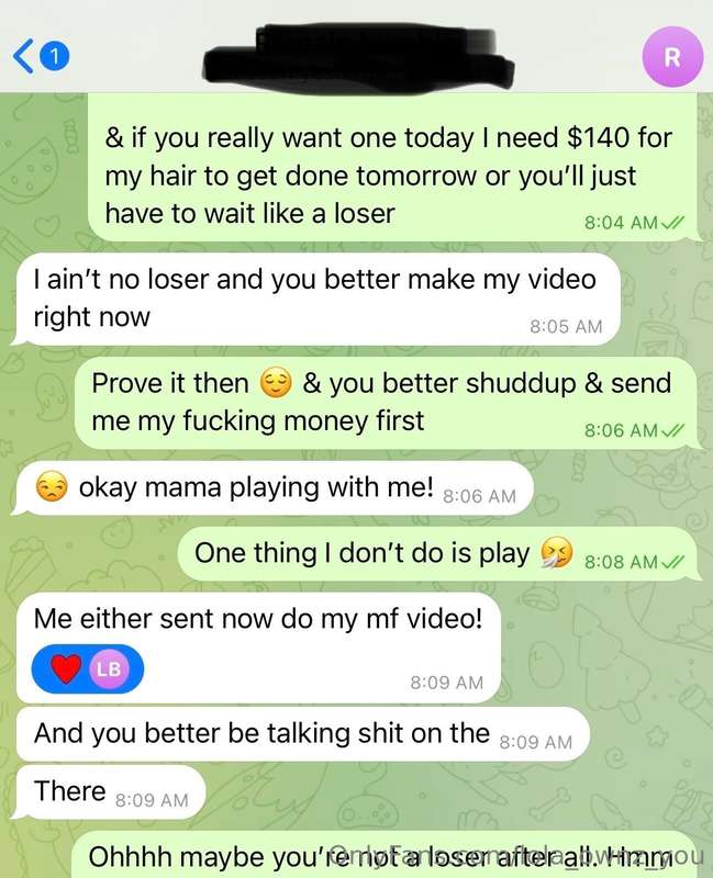 I was draining one of paypigs & he wanted a new video of me ..