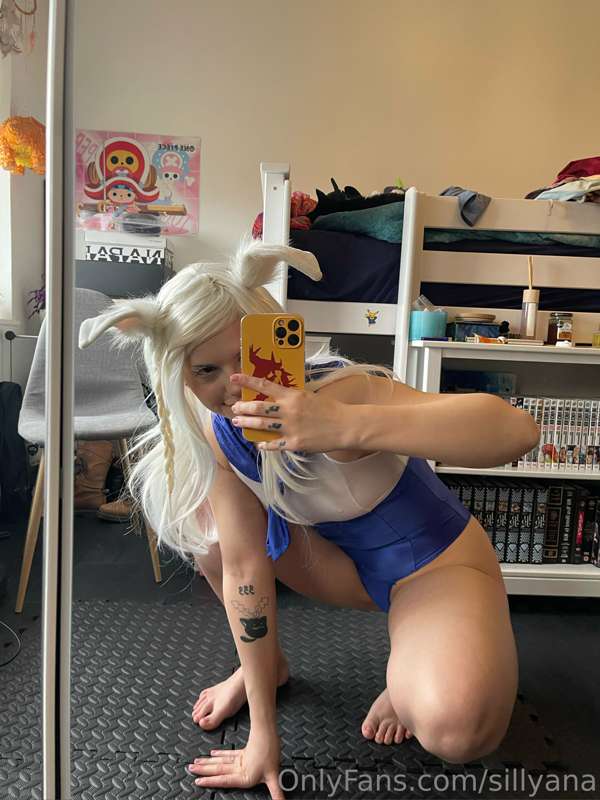 White bunny pictures; see through bodysuit ✔️ some ass, some.. 16