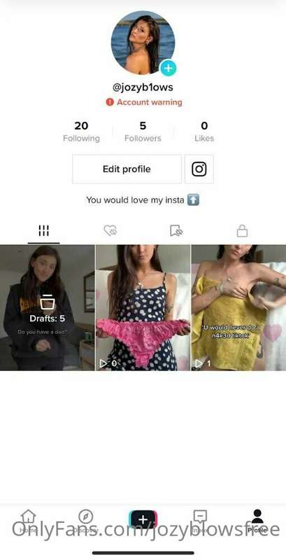 Follow my new TikTok accounts! @jozyb1ows and also @watchmyc..