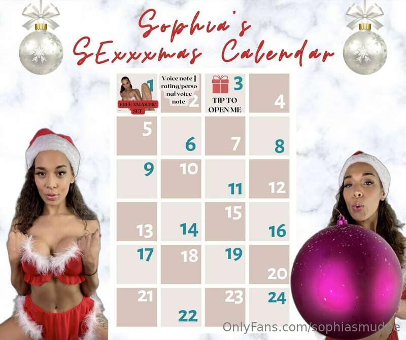 💋🎁🎄 **SOPHIA'S SEXXXMAS CALENDAR DAY 3** 🎄🎁💋  I CAN'T BELIEV..