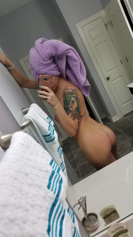 out of the shower
