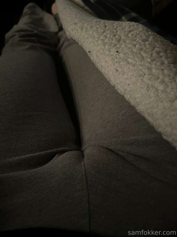 Chillin on the couch, my pussy is eating my leggings :,) 2