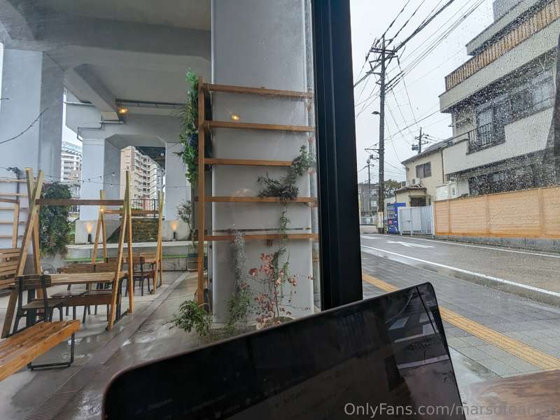 Answering DMs and having my cute little ghibli cafe moment.
