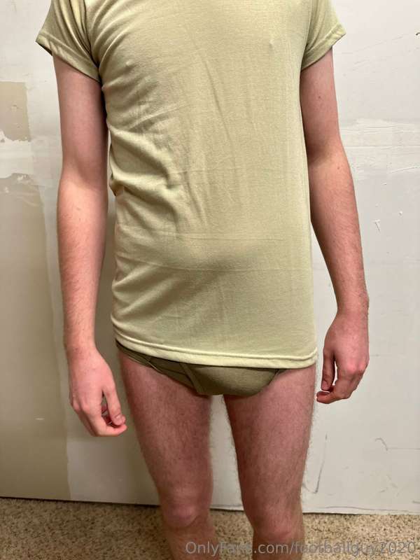 The private doing a little stripping down to his military br.. 14