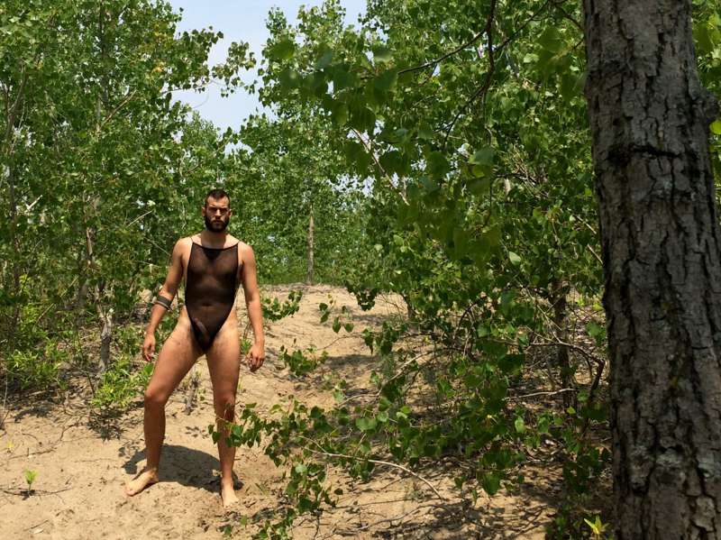 being a real slut at the beach last summer in some horny pie..