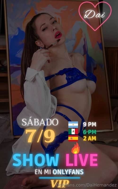SE VIENE ***MI SHOW EN VIVO*** ESTE SABADO 7/9 en @daihernan..