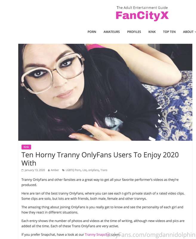 Checkout this article written about me and my #onlyfans page..
