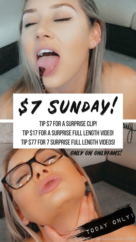 It's $7 Sunday again! 🥳  💦 Tip $7 for a SURPRISE CLIP!  💦💦 T..