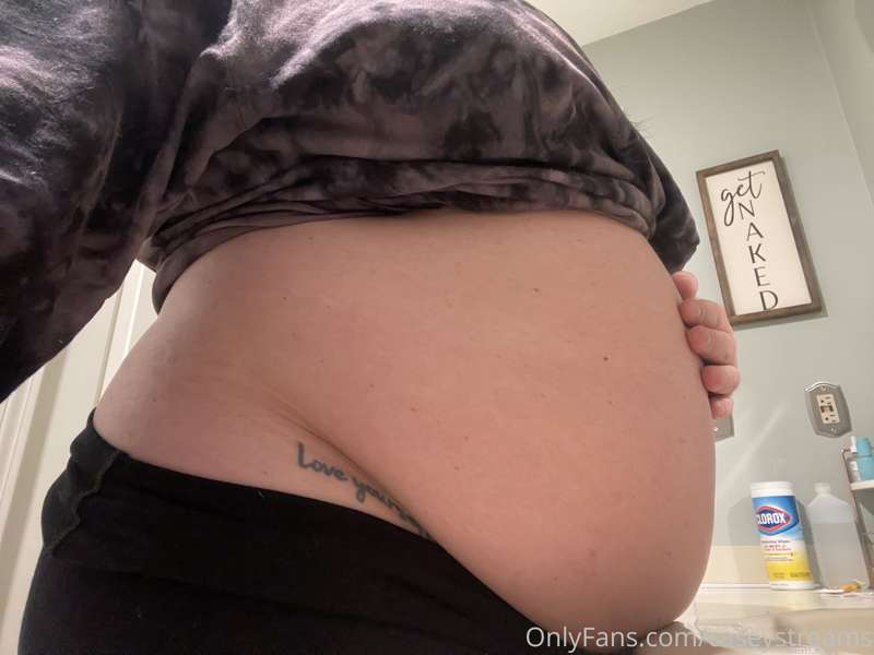 Let’s see how much lower I can have this belly hanging by th..