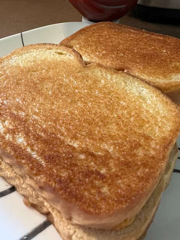 More grilled cheese today as breakfast. I’ve decided breakfa..