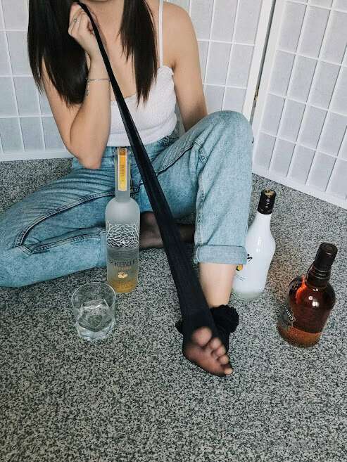 you + me + my feet + alcohol = A party for your dick! 

I've.. 5