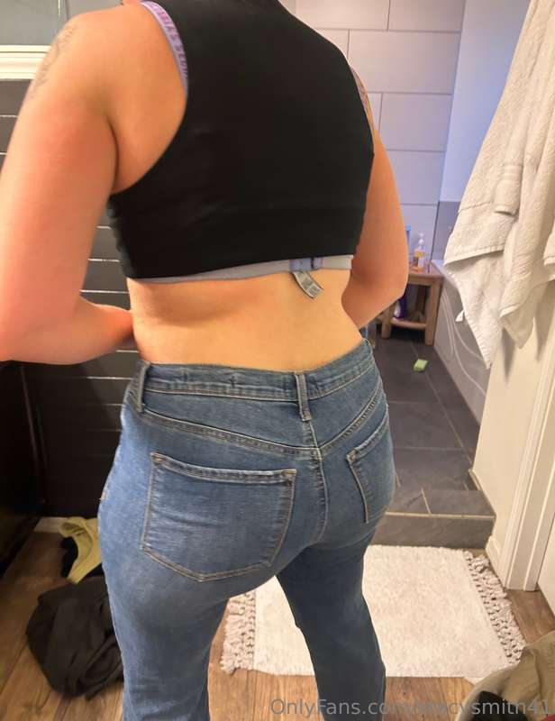 Out of workout clothes to work clothes. 4
