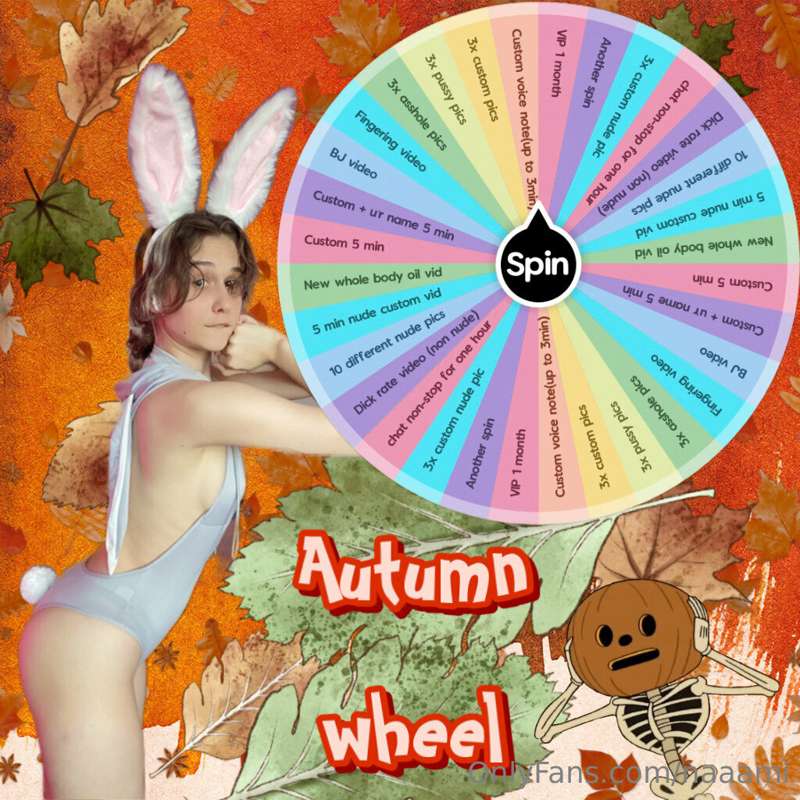 AUTUMN 🍁 WHEEL 
Come get some new treats this month! 🍀 
You'..
