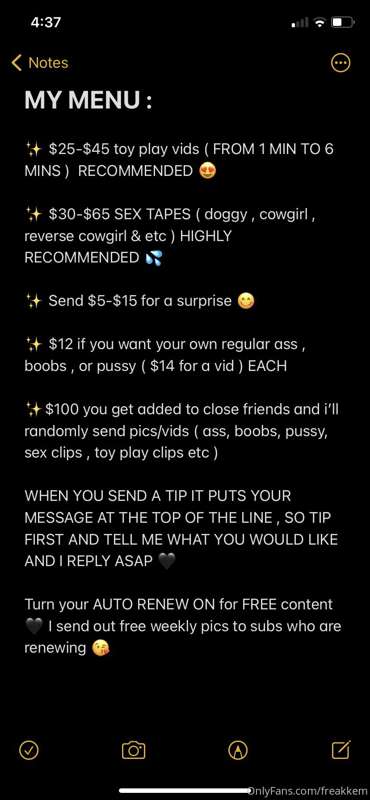 This is my menu tip for anything you want message me afterwa..