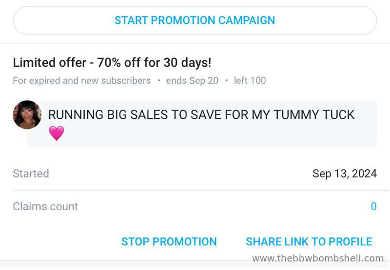 70% off my VIP @thebbwbombshell 🩷