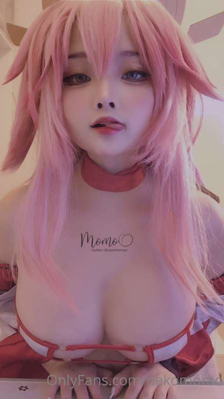 Unclock for no cloud no sticker on Yae Miko ero selfie 	(☆ω☆.. 1