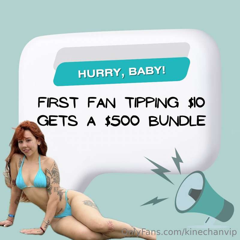 only for the first fan who tips!!!!