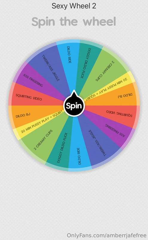 Amber Jafe’s Sexy Wheel 😍   There’s Some Amazing Prizes Here..