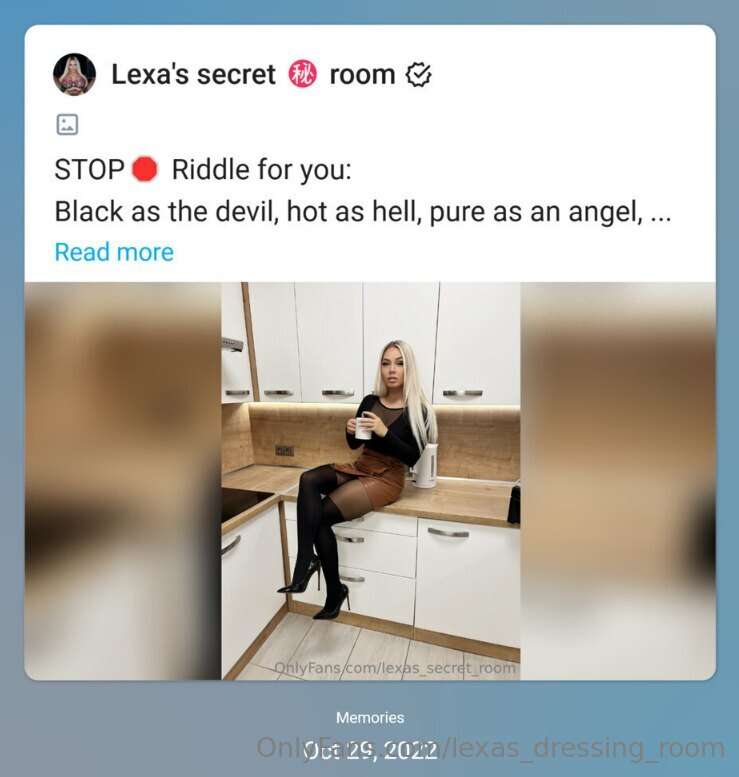 Today's stories in my VIP secret ㊙️ room: @lexas_secret_room.. 1