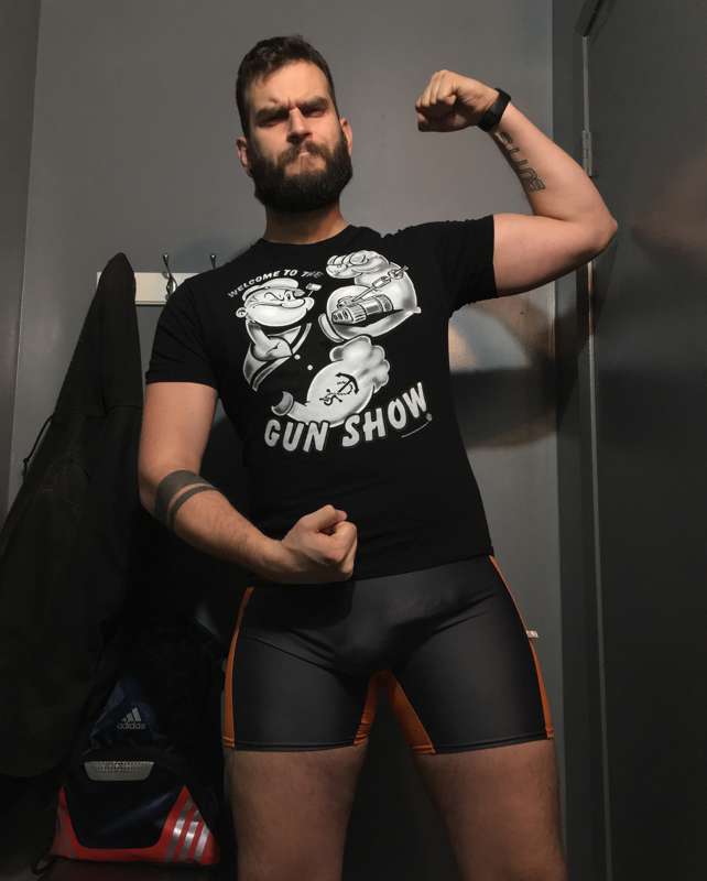 brought the gun show to the gym this morning