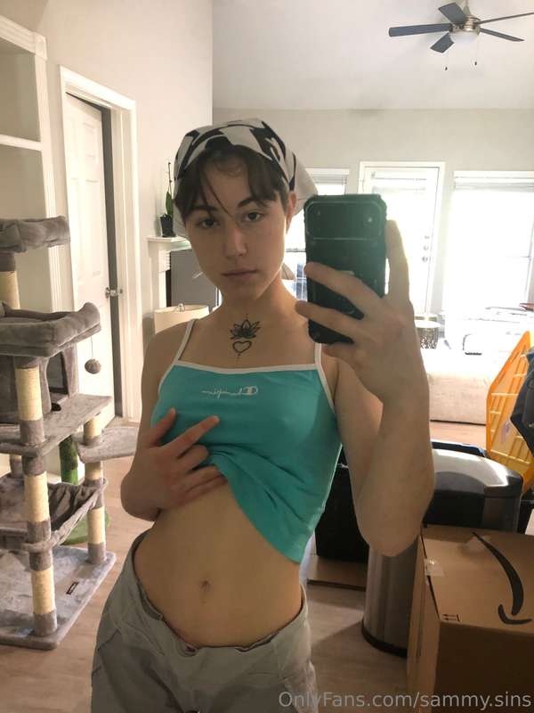 Nipples poking thru my tiny top Looking cute but I’ve had a .. 7
