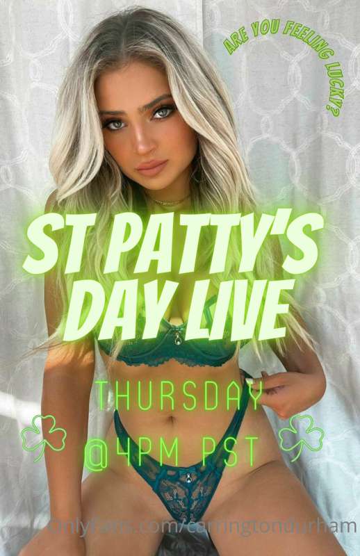 ☘️Im doing a St Patty's themed live TOMORROW at 4PM PST☘️ ar..