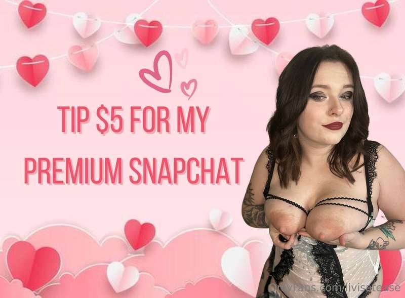 FIRST 5 FANS TO TIP ON THIS POST GET MY PREMIUM SNAP FOR $5 ..