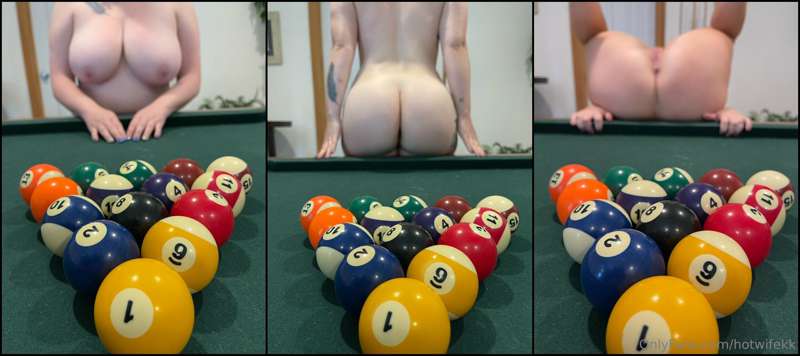 Your playing pool with me, @xosecretsaraxo and @realhotwife4..