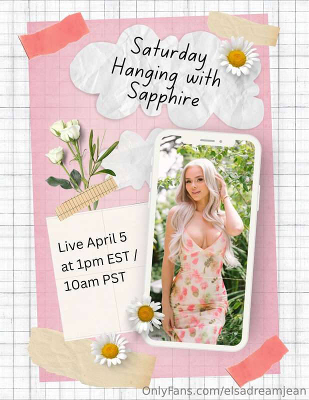 🌸 Saturday Hanging with Sapphire 🌸Join me ✨ LIVE ✨ today at ..