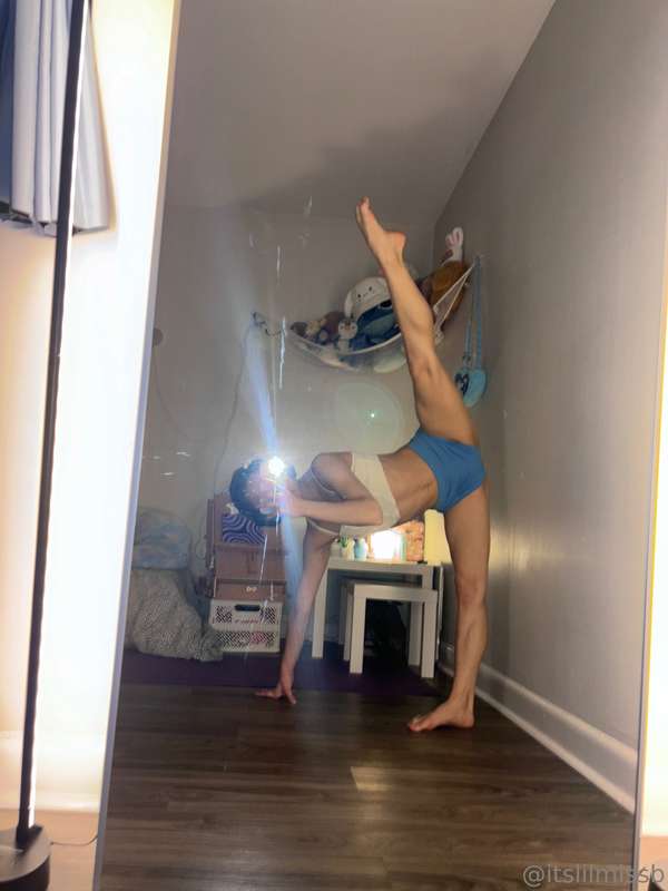 One of my many talents is spreading my legs past 180 degrees..