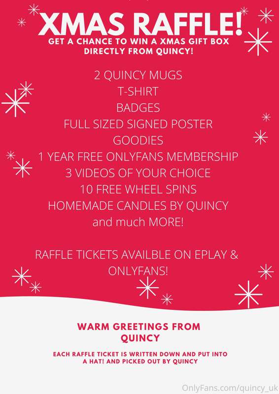 CHRISTMAS RAFFLE!
EVERY YEAR AT THIS TIME I START THE FAMOUS..