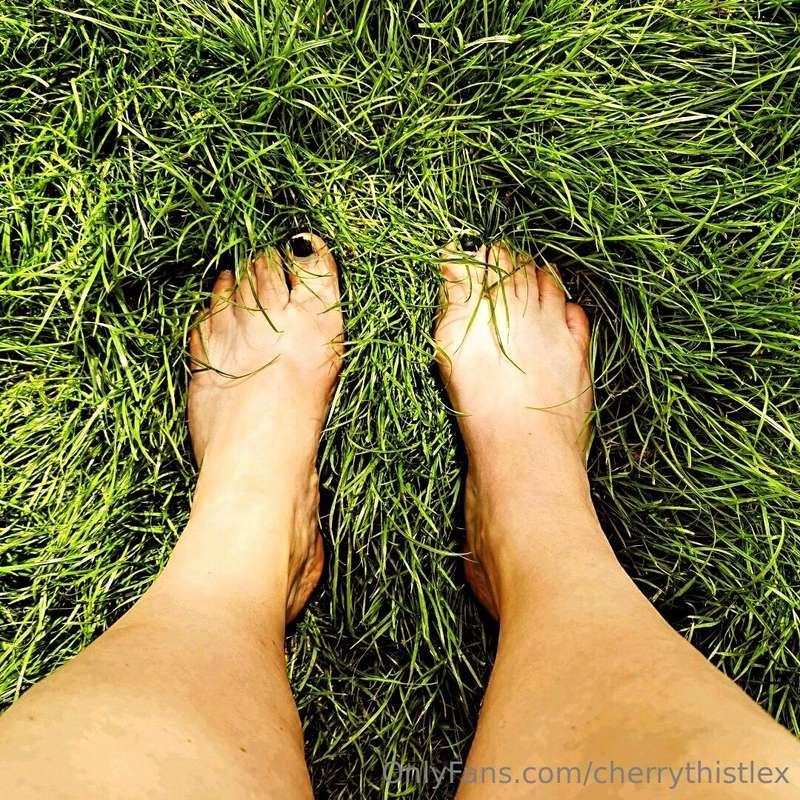 Grass between my toes makes me feel free and connected to na..