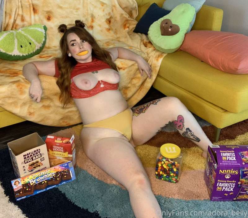 Just relaxing with my snacks. What else is a Pooh bear to do..