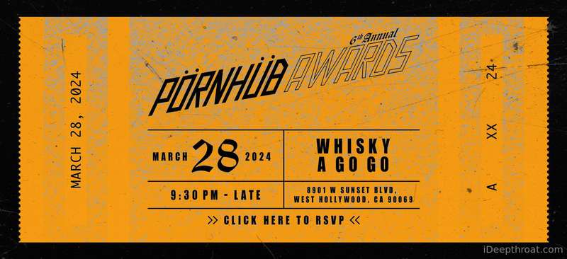 I've been invited to the Porn Hub Awards for the 3rd year in..