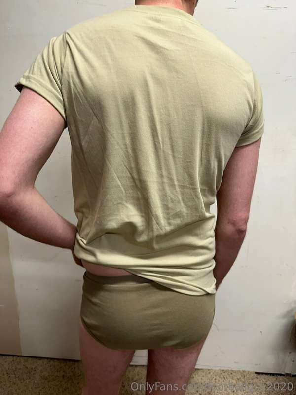 The private doing a little stripping down to his military br.. 15