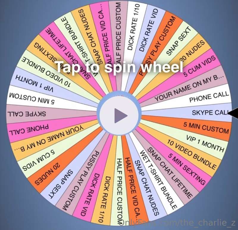 PINK WHEEL   SPIN TO WIN HOT PRIZES   1 SPIN $8  3 SPIN $20 .. 1